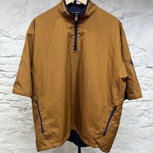 Zero Restriction Waterproof Reversible 1/4 Zip Golf Pullover Mens Orange Blue